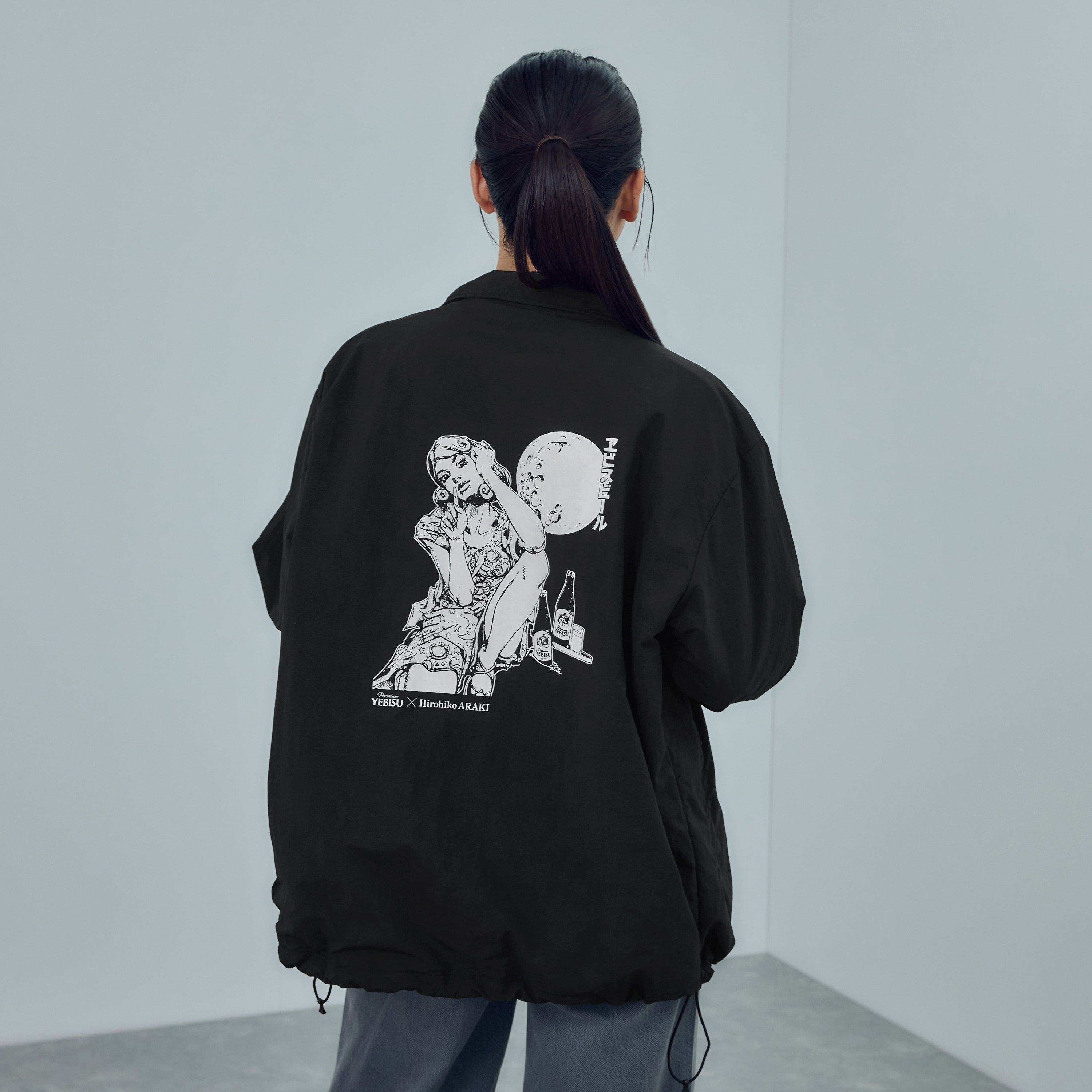 エビスビール 荒木飛呂彦　ナイロントラックジャケット ムーンライトロケット　L 描き下ろし美人画ナイロントラックジャケット ムーンライトロケット