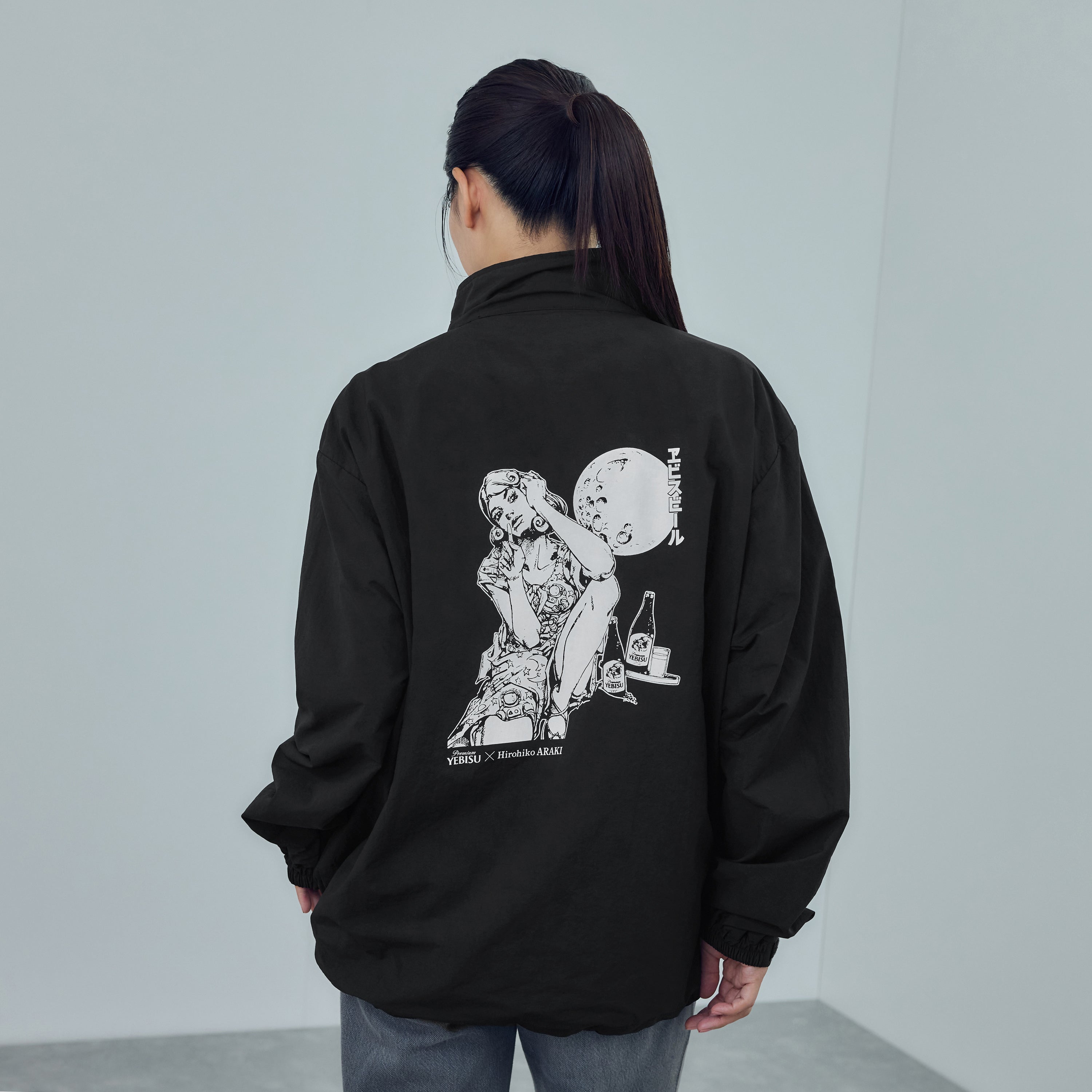 描き下ろし美人画ナイロントラックジャケット ムーンライト